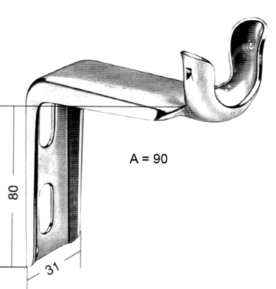 Fertigkastenlager mit 90 mm Ausladung