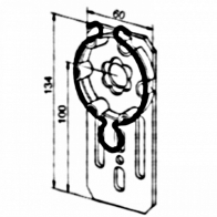 Flanschlager LT 50 - Langloch